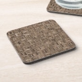 Wood Texture Cork Coaster コースター (左側)