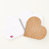 Wood Texture Heart Shaped Spiral Bound Notebook ノートブック (内部)