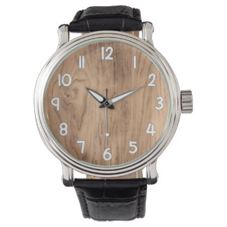 Wood Texture Wrist Watch – Natural Rustic Timepiec 腕時計