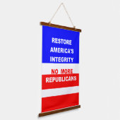 Wood Topped Wall Tapestry 吊り下げ型タペストリー (傾斜あり)