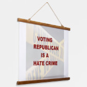 Wood Topped Wall Tapestry 吊り下げ型タペストリー (傾斜あり)