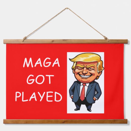 Wood Topped Wall Tapestry 吊り下げ型タペストリー (正面)