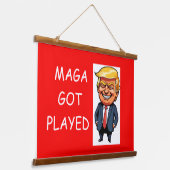 Wood Topped Wall Tapestry 吊り下げ型タペストリー (傾斜あり)