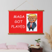 Wood Topped Wall Tapestry 吊り下げ型タペストリー (寝室)