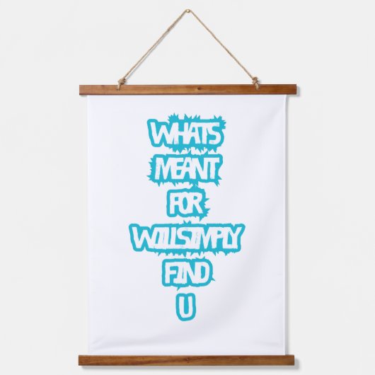 Wood Topped Wall Tapestry 吊り下げ型タペストリー (正面)