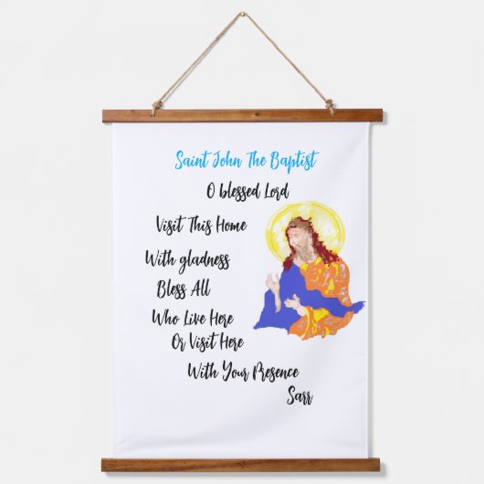 Wood Topped Wall Tapestry 吊り下げ型タペストリー (正面)