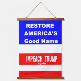 Wood Topped Wall Tapestry 吊り下げ型タペストリー