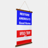 Wood Topped Wall Tapestry 吊り下げ型タペストリー (傾斜あり)