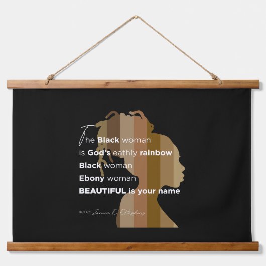 Wood Topped Wall Tapestry 吊り下げ型タペストリー (正面)