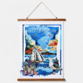 Wood Topped Wall Tapestry - Biograd na Moru 吊り下げ型タペストリー (正面)