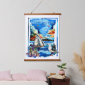 Wood Topped Wall Tapestry - Biograd na Moru 吊り下げ型タペストリー (寝室)