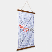 Wood Topped Wall Tapestry (portrait) 吊り下げ型タペストリー (傾斜あり)