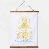 Wood Topped Wall Tapestry :Saint Athanasius 吊り下げ型タペストリー (正面)