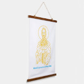 Wood Topped Wall Tapestry :Saint Athanasius 吊り下げ型タペストリー (傾斜あり)
