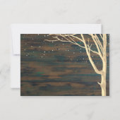 Wood Tree素朴のメ結婚ニュー選択RSVPカード 出欠カード (裏面)