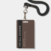 Wood VIP 素朴 All Access PassイベントIDバッジ バッジ (ストラップ付き裏面)