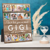 Wood We 素朴 Love You Gigi 12フォトコラージュ フォトプラーク (側面)