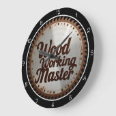 Wood Working Master Carpenter's Saw  ラージ壁時計 (傾斜)