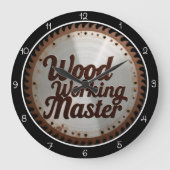 Wood Working Master Carpenter's Saw  ラージ壁時計 (正面)