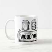 Wood You Fix My Plant? Mug | Funny Gardening Pun コーヒーマグカップ (左)