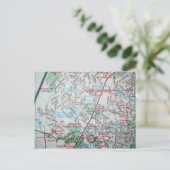 WOODBRIDGE, VAヴィンテージ地図はがき ポストカード (スタンド正面)