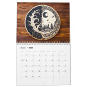 Woodburned Animals & Trees – 2026 Calendar カレンダー (3月 2026)