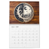Woodburned Animals & Trees – 2026 Calendar カレンダー (3月 2027)