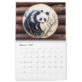 Woodburned Animals & Trees – 2026 Calendar カレンダー (2月 2027)