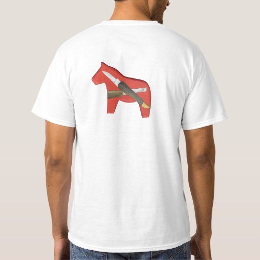 Woodcarvers Dala Horse Tシャツ (裏面)