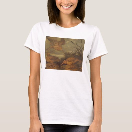 Woodcock at Dusk, c.1676 (キャンバス上の油) Tシャツ (正面)