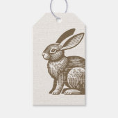 Woodcut Rabbit Tag ギフトタグ (正面)