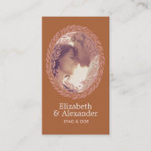 Woodcut Wreath Party Ticket - Rust 名刺 (正面)