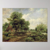 Wooded river landscape ポスター (正面)