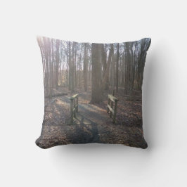 Wooden Bridge Throw Pillow クッション