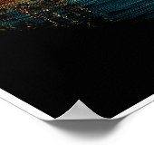 Wooden canoe and crescent moon in the North Woods ポスター (角)