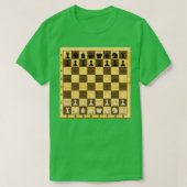 Wooden Chess board with figures Tシャツ (デザイン正面)