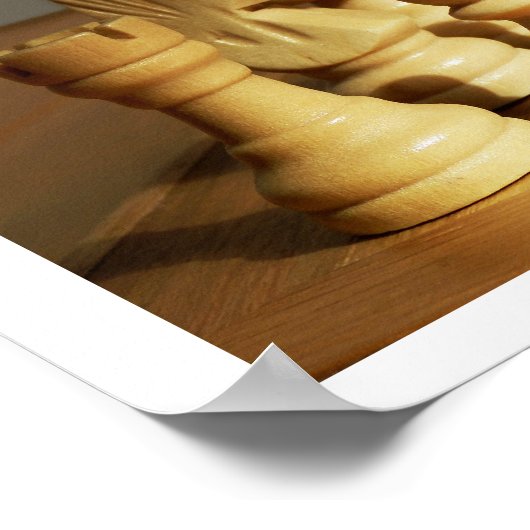 Wooden Chess Set Poster ポスター (角)