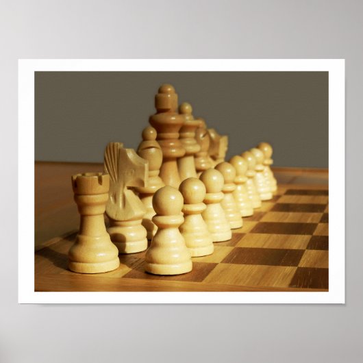 Wooden Chess Set Poster ポスター (正面)
