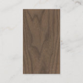 Wooden Connect with UsソーシャルメディアQRコードロゴ 名刺 (裏面)