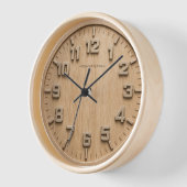 Wooden decor quarts clock 壁時計 (傾斜)