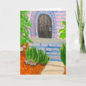 Wooden Door 🚪 In Brick 🧱 Building カード (正面)