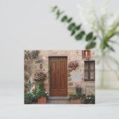 Wooden Door Tuscany Italy Personalized ポストカード (スタンド正面)