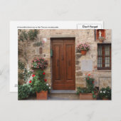 Wooden Door Tuscany Italy Personalized ポストカード (正面/裏面)