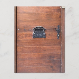 Wooden Door with Letter Slot ポストカード