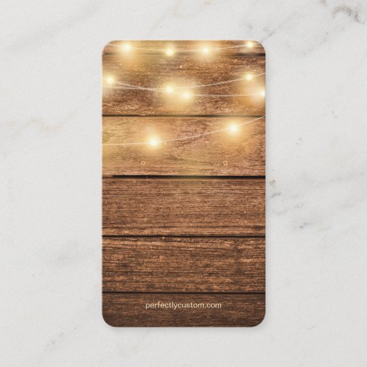 Wooden Earring Card with Lights 名刺 (正面)