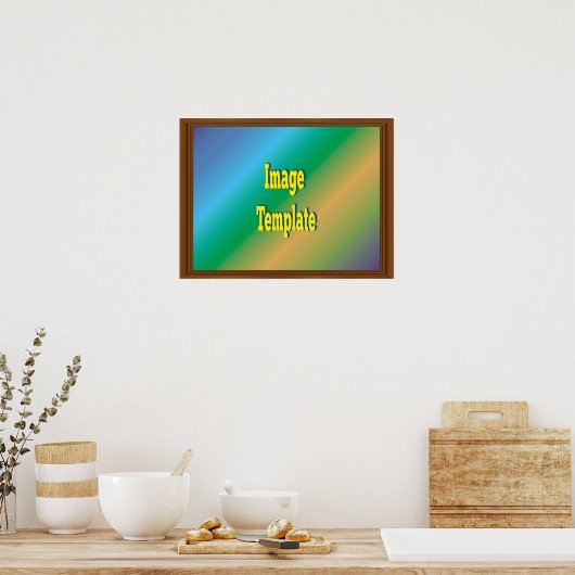 Wooden Frame Amazing Fab Photo Fun ポスター (キッチン)