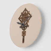 Wooden Hand Cross  ラージ壁時計 (傾斜)