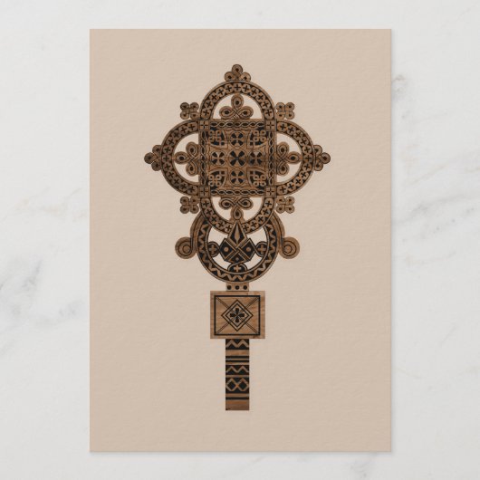 Wooden Hand Cross  招待状 (正面)
