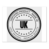 Wooden Handle UK Text Stationery office Red Ink ラバースタンプ (インプリント)