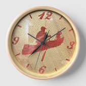 wooden handmade bamboo weaving custom wall clock  壁時計 (正面)